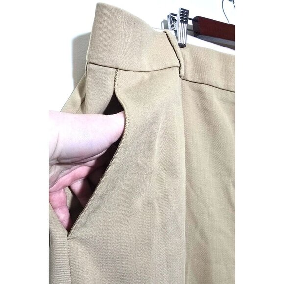 Vince High Waist Straight Leg Pant Sz 24 Womens Tan Wool Blend Work Professional - Picture 9 of 16